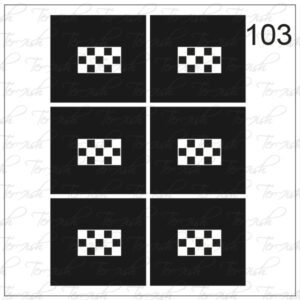 Plantilla para aerografía y diseño de uñas Nº 103