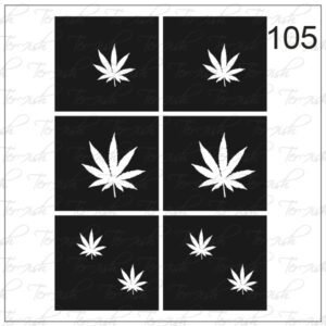 Plantilla para aerografía y diseño de uñas Nº 105