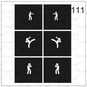 Plantilla para aerografía y diseño de uñas Nº 111