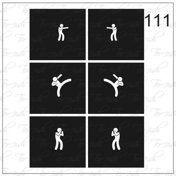 Plantilla para aerografía y diseño de uñas Nº 111