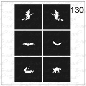 Plantilla para aerografía y diseño de uñas Nº 130