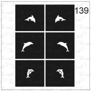 Plantilla para aerografía y diseño de uñas Nº 139