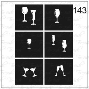 Plantilla para aerografía y diseño de uñas Nº 143