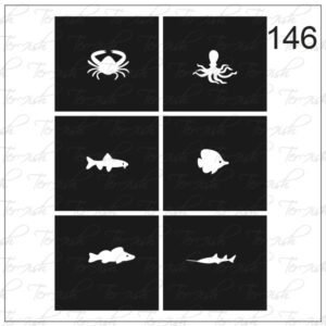 Plantilla para aerografía y diseño de uñas Nº 146