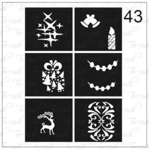 Plantilla para aerografía y diseño de uñas Nº 43