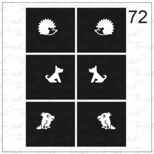 Plantilla para aerografía y diseño de uñas Nº 72