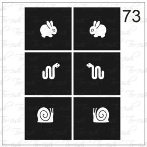Plantilla para aerografía y diseño de uñas Nº 73