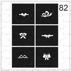 Plantilla para aerografía y diseño de uñas Nº 82