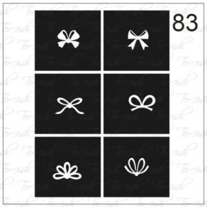 Plantilla para aerografía y diseño de uñas Nº 83