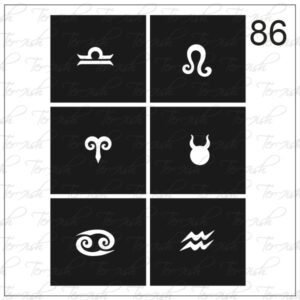 Plantilla para aerografía y diseño de uñas Nº 86