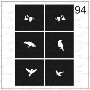 Plantilla para aerografía y diseño de uñas Nº 94