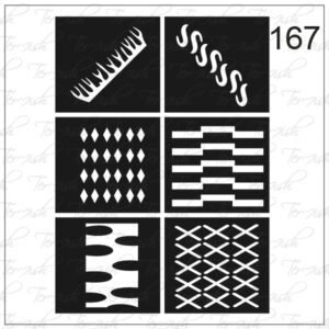 Plantilla para aerografía y diseño de uñas Nº 167