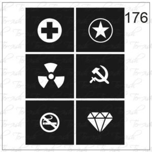 Plantilla para aerografía y diseño de uñas Nº 176