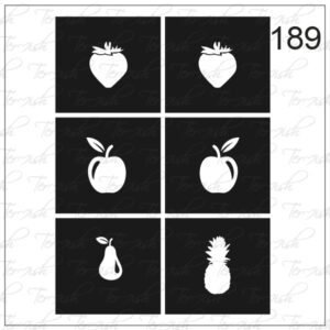 Plantilla para aerografía y diseño de uñas Nº 189
