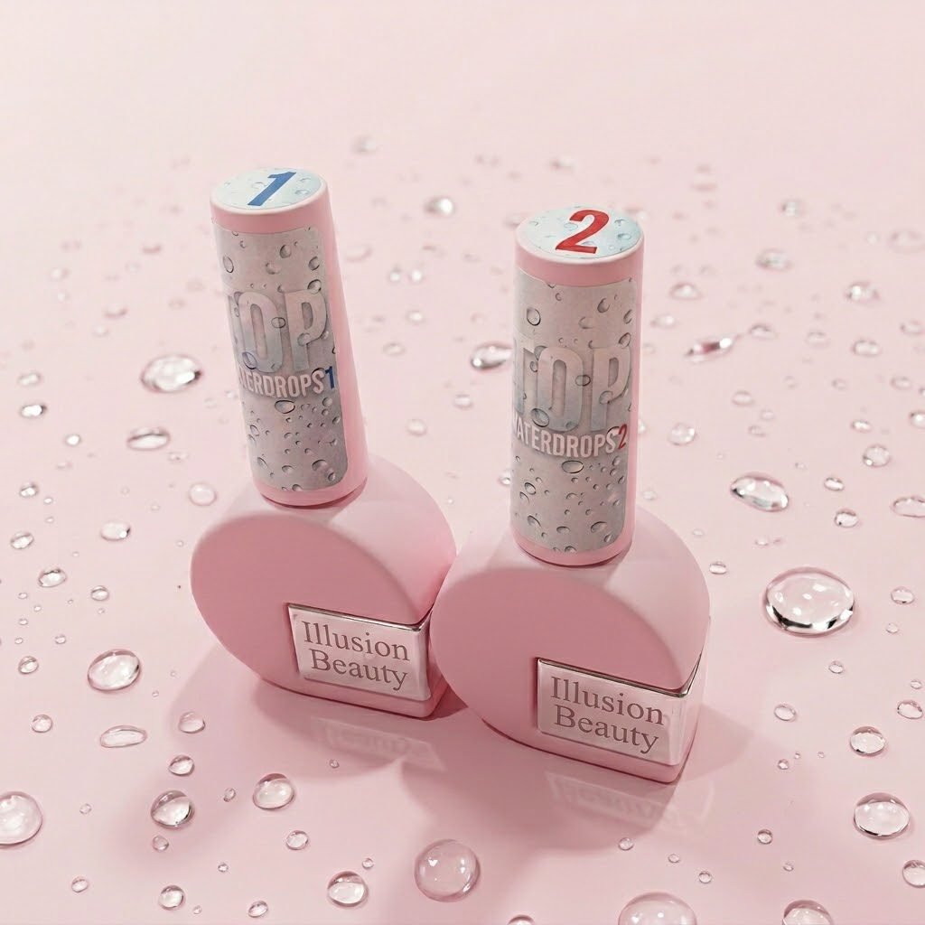 Tops WATERDROPS illusion beauty – 2x10ml Finalizador efecto gotas de agua. - Imagen 3