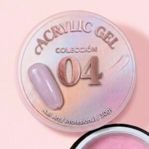 Acrylic Gel 04 Illusion Beauty (30gr) – rosa suave con microglitter sutil