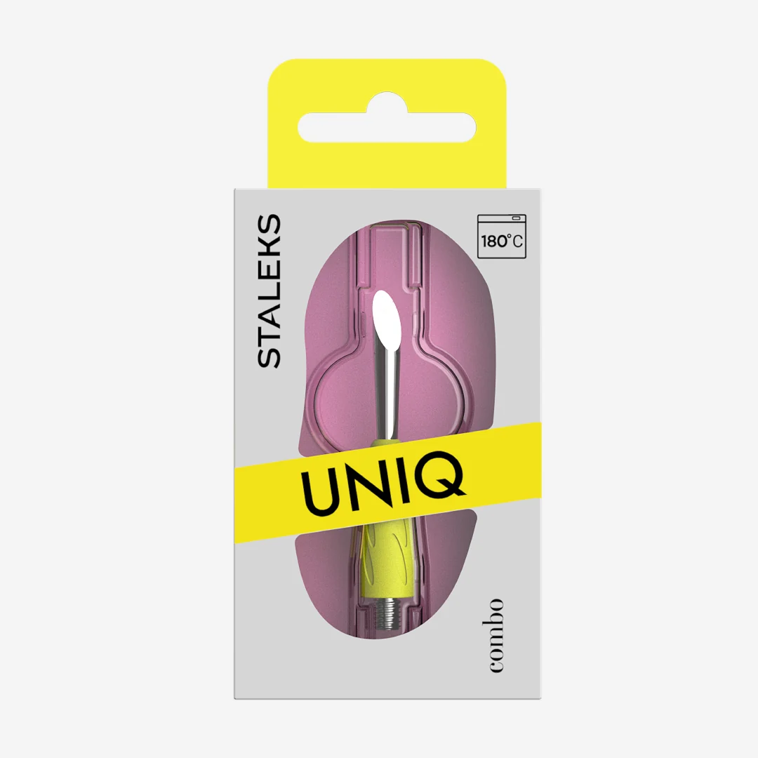 Parte intercambiable «empujador biselado» amarillo para el Combo UNIQ 12 Staleks WPPQ-12y - Imagen 4