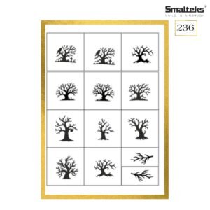 Plantilla para aerografía y diseño de uñas Smalteks 236