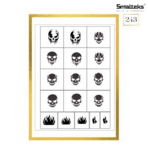 Plantilla para aerografía y diseño de uñas Smalteks 243