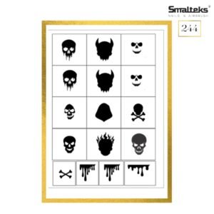 Plantilla para aerografía y diseño de uñas Smalteks 244