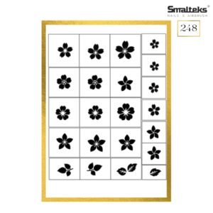 Plantilla para aerografía y diseño de uñas Smalteks 248